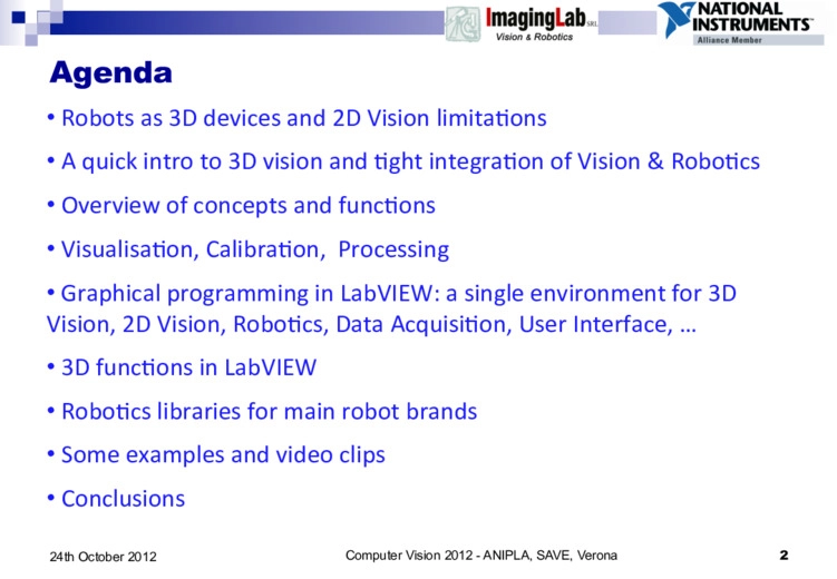 Graphical Programming for Integrated 3D Vision and Robotics