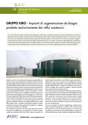 Impianti di cogenerazione da biogas prodotto esclusivamente dai reflui zootecnici