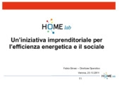 HomeLab: un’iniziativa imprenditoriale per l’efficienza energetica e il sociale
