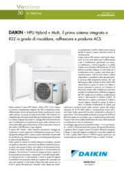 HPU Hybrid + Multi, il primo sistema integrato a R32 in grado di riscaldare, raffrescare e produrre ACS