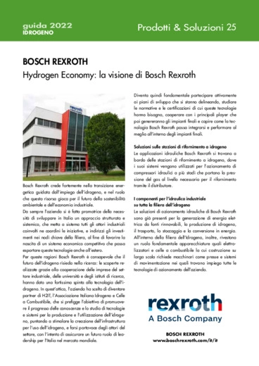 Hydrogen Economy: la visione di Bosch Rexroth