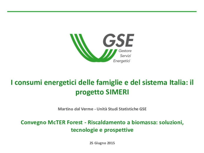 I consumi energetici delle famiglie e del sistema Italia: il