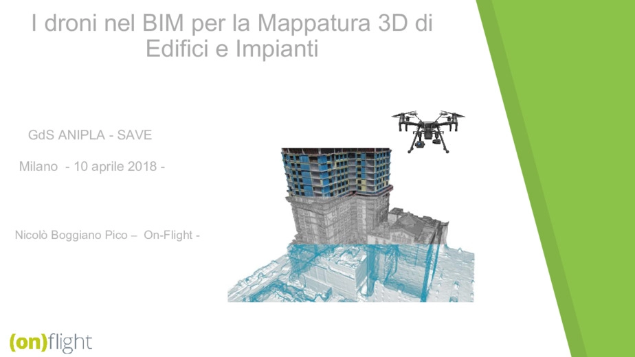 I droni nel BIM per la mappatura 3D di impianti