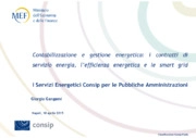 I servizi energetici Consip per le Pubbliche Amministrazioni