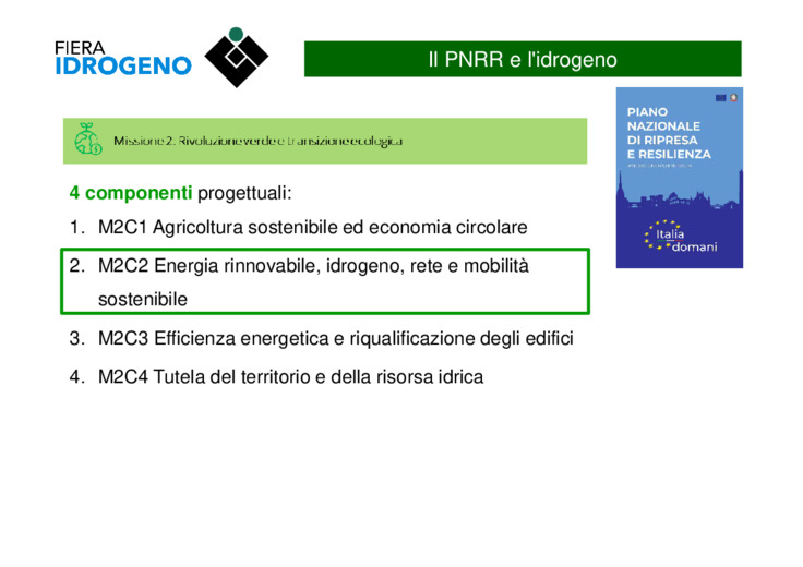 Idrogeno e PNRR. Gli sviluppi dell'attività normativa per la sicurezza delle installazioni
