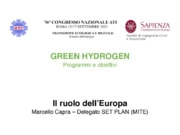 Idrogeno verde ed Europa
