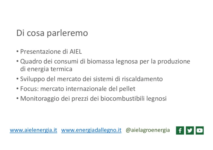 Il consumo di biomassa legnosa in Italia: qualche riflessione sui
