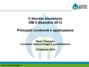 Il decreto biometano DM 5 dicembre 2013