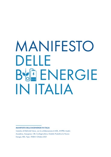 Il Manifesto delle Bioenergie