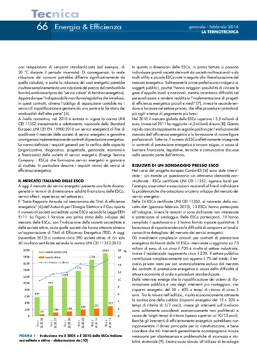 Il mercato italiano dei contratti di prestazione energetica: i risultati di un sondaggio presso ESCo - Parte 1