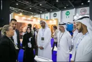 Il Ministro dell'Industria e della Tecnologia Avanzata degli Emirati Arabi Uniti visita Cortem Group durante la fiera ADIPEC