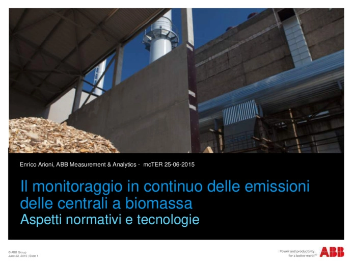 Il monitoraggio in continuo delle emissioni delle centrali a biomassa: