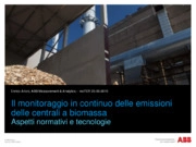 Biomasse, Certificazione, HMI, Sistemi di monitoraggio