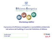 Il processo di efficienza energetica e sostenibilità ambientale nel settore del building