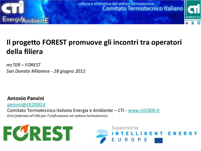 Il progetto FOREST promuove gli incontri tra operatori della filiera