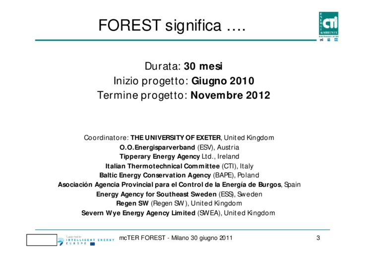 Il progetto FOREST - uno strumento operativo per stimolare la creazione di nuove filiere