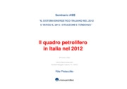 Il quadro petrolifero italiano - analisi e osservazioni