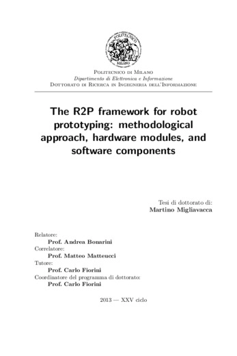 The R2P framework for robot prototyping: methodological approach, hardware modules,