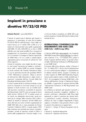 Impianti in pressione e direttiva 97/23/CE PED