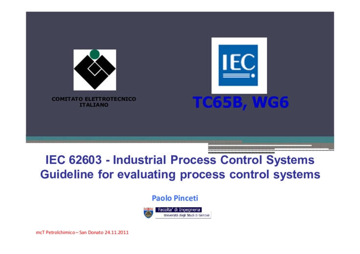 Industrial process control system guideline for evaluating process control systems
