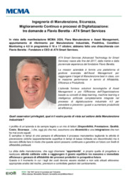 Ingegneria di Manutenzione, Sicurezza, Miglioramento Continuo e processi di Digitalizzazione:
tre domande a Flavio Beretta - AT4 Smart Services
