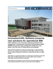Innovation CARL Software presents new solutions for operational BIM