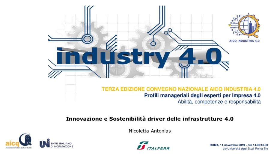 Innovazione e Sostenibilit driver delle infrastrutture 4.0