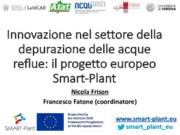 Innovazione nel settore della depurazione delle acque reflue: il progetto europeo Smart-Plant 