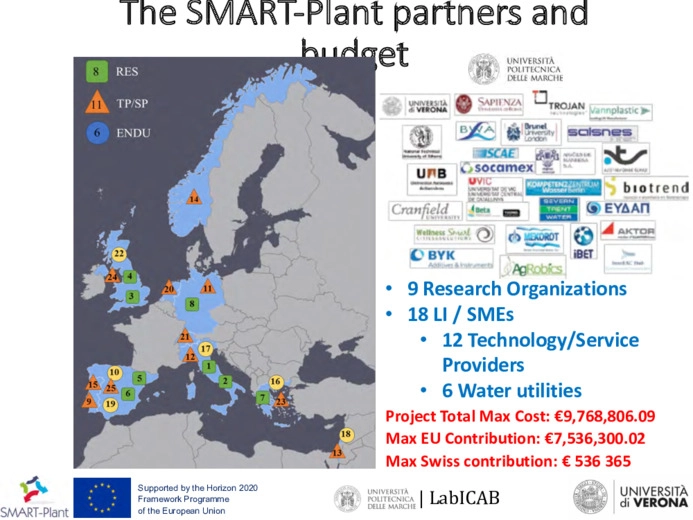 Innovazione nel settore della depurazione delle acque reflue: il progetto europeo Smart-Plant