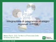Integrazione di programmi strategici regionali - il ptua