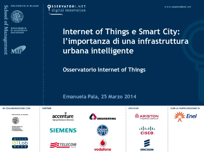 Internet of Things e Smart City: limportanza di uninfrastruttura urbana intelligente
