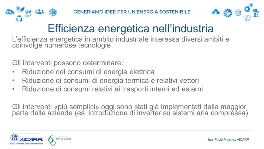 Interventi di efficienza energetica nell'industria: dal progetto al monitoraggio