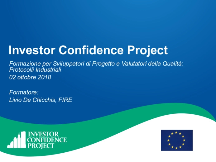 Investor Confidence Project