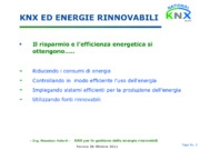 KNX per la gestione delle energie rinnovabili  