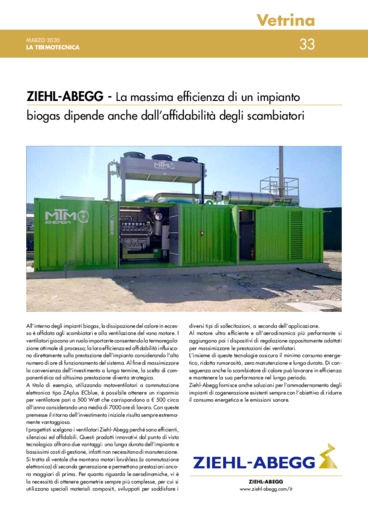 L'efficienza di un impianto biogas dipende anche dagli scambiatori