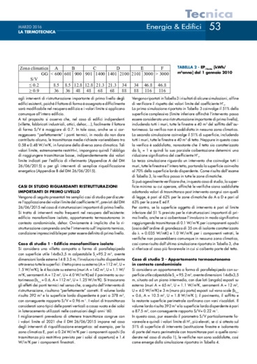 Lincidenza del coefficiente di scambio termico per trasmissione nelle ristrutturazioni alla luce del DM 26/06/2015