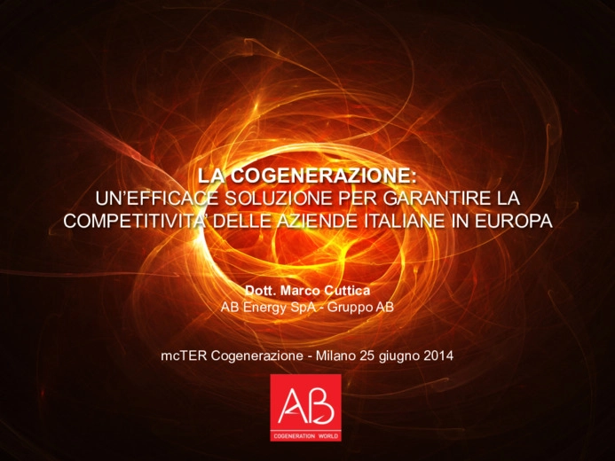 La cogenerazione: unefficace soluzione per garantire la competitivit delle aziende in Europa