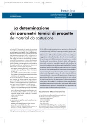 La determinazione dei parametri termici di progetto dei materiali da