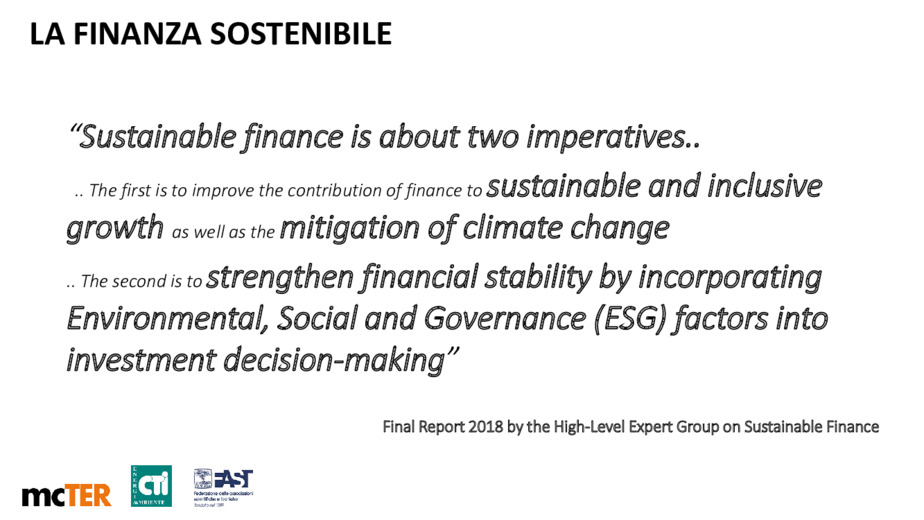 La finanza sostenibile nella transizione energetica: dalla tassonomia UE alla concessione del credito alle imprese
