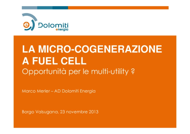 La micro-cogenerazione: un’opportunità per le multi-utility