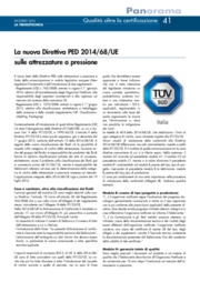 La nuova Direttiva PED 2014/68/UE sulle attrezzature a pressione