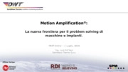Analisi vibrazioni, Manutenzione Diagnostica, Manutenzione Predittiva, Motion Amplification