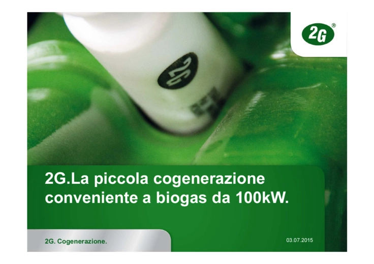 La piccola cogenerazione conveniente a biogas da 100 kW: esperienze