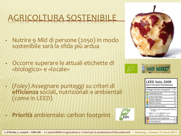 La sostenibilità in agricoltura e i criteri per la produzione