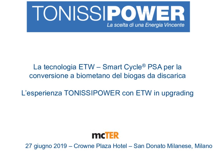 La tecnologia ETW - Smart Cycle PSA per la conversione