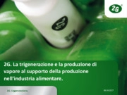 La trigenerazione e la produzione di vapore al supporto della produzione nell’industria alimentare