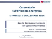 Le famiglie e lo small business italiani