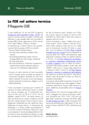 Le FER nel settore termico: il Rapporto GSE