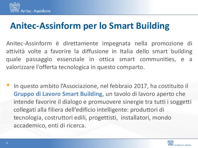 Le iniziative dellindustria ICT per lo Smart Building