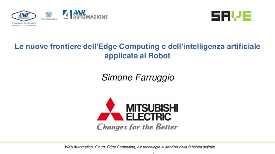 Edge Computing, intelligenza artificiale e Robotica